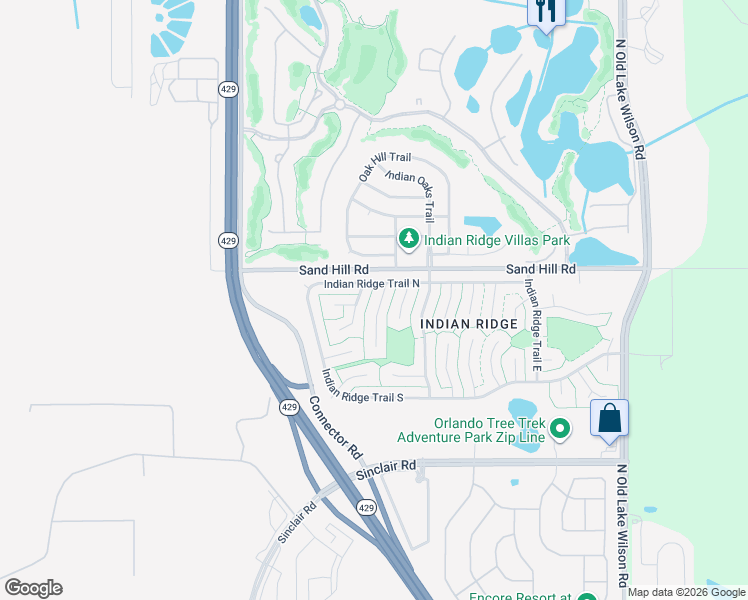 map of restaurants, bars, coffee shops, grocery stores, and more near 1190 Robert Ridge Court in Kissimmee