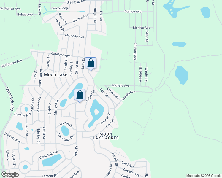 map of restaurants, bars, coffee shops, grocery stores, and more near 12842 Midvale Avenue in New Port Richey