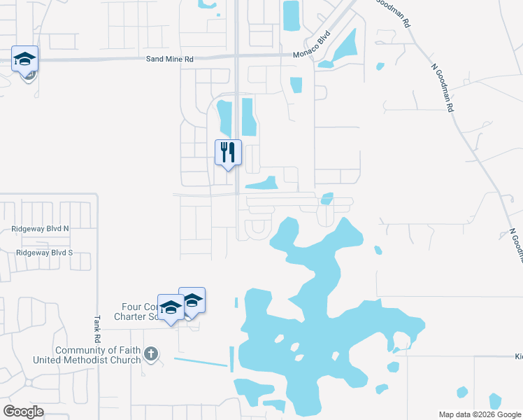 map of restaurants, bars, coffee shops, grocery stores, and more near 1523 Carey Palm Circle in Kissimmee