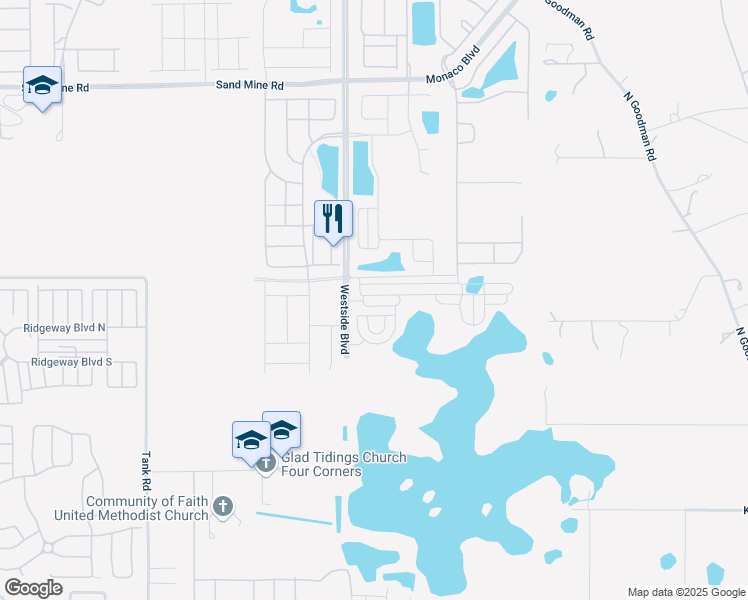 map of restaurants, bars, coffee shops, grocery stores, and more near Armadillo Ave in Kissimmee