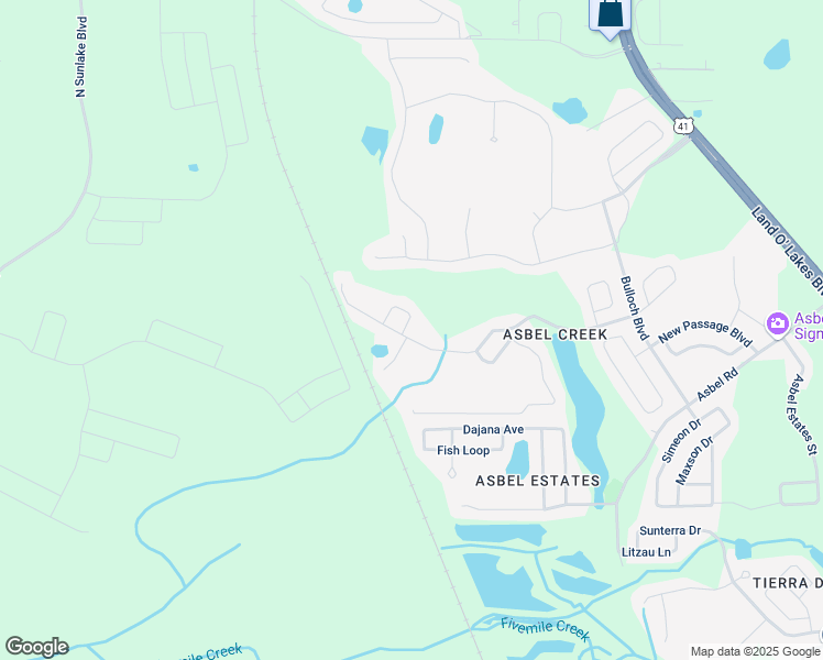 map of restaurants, bars, coffee shops, grocery stores, and more near 18249 Cypress Bay Parkway in Land O' Lakes