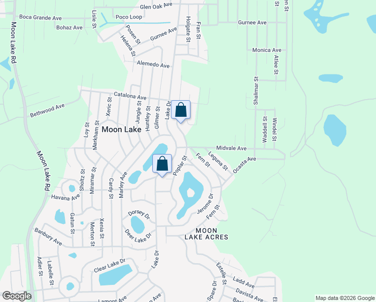map of restaurants, bars, coffee shops, grocery stores, and more near 9945 Poplar Street in New Port Richey