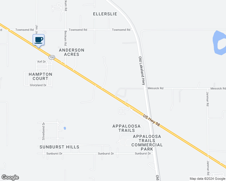 map of restaurants, bars, coffee shops, grocery stores, and more near 9920 U.S. 98 in Dade City