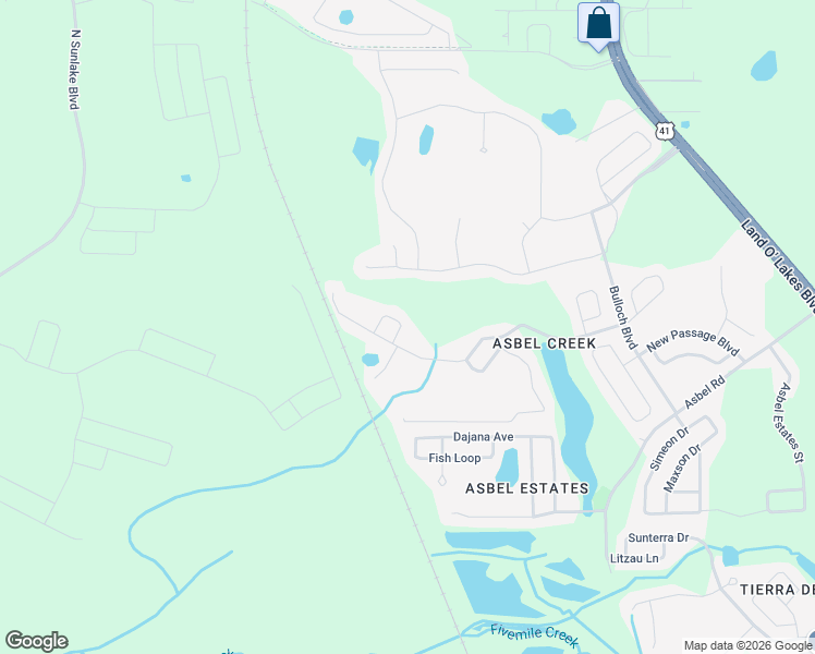 map of restaurants, bars, coffee shops, grocery stores, and more near 9918 Torrisdale Loop in Land O' Lakes