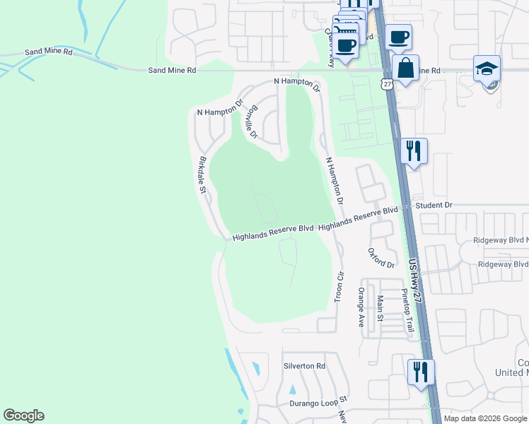 map of restaurants, bars, coffee shops, grocery stores, and more near 516 Gleneagles Drive in Davenport
