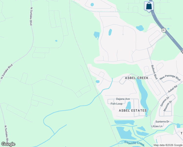 map of restaurants, bars, coffee shops, grocery stores, and more near 18108 Cypress Bay Parkway in Land O' Lakes