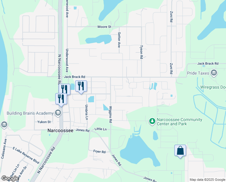 map of restaurants, bars, coffee shops, grocery stores, and more near 5220 Jack Brack Road in St. Cloud
