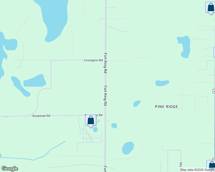 map of restaurants, bars, coffee shops, grocery stores, and more near 10010 Fort King Road in Dade City