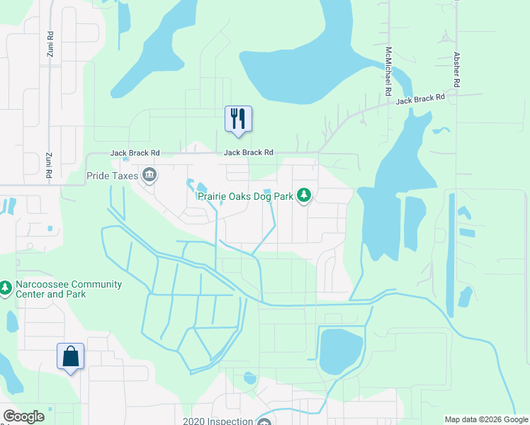 map of restaurants, bars, coffee shops, grocery stores, and more near 5766 Jack Brack Road in St. Cloud