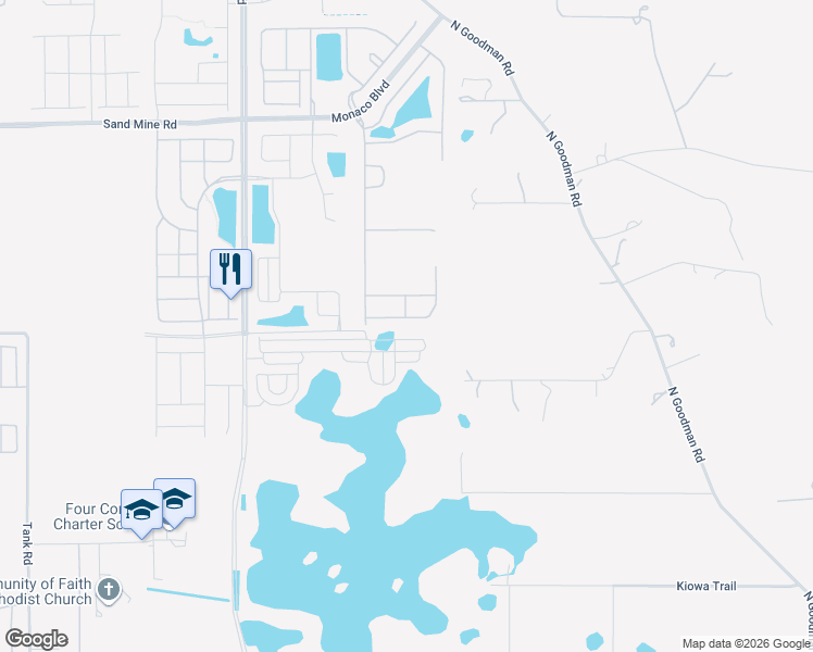 map of restaurants, bars, coffee shops, grocery stores, and more near 8888 Bengal Court in Kissimmee