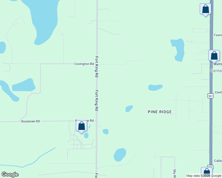 map of restaurants, bars, coffee shops, grocery stores, and more near 10010 Fort King Road in Dade City