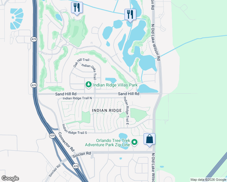 map of restaurants, bars, coffee shops, grocery stores, and more near 7726 Water Oak Court in Kissimmee
