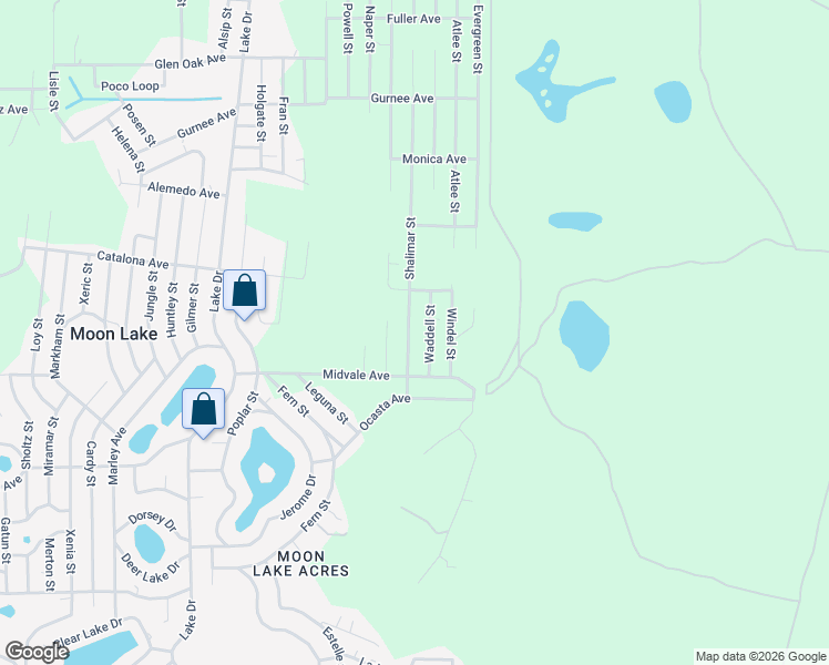 map of restaurants, bars, coffee shops, grocery stores, and more near 10040 Shalimar Street in New Port Richey