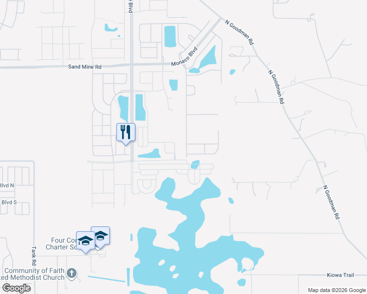 map of restaurants, bars, coffee shops, grocery stores, and more near 8924 Bengal Court in Kissimmee