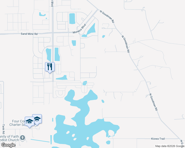 map of restaurants, bars, coffee shops, grocery stores, and more near 8888 Bengal Court in Kissimmee