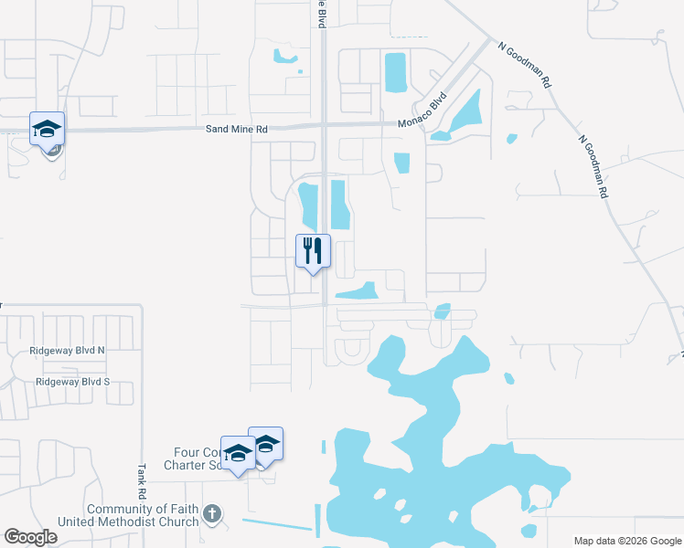 map of restaurants, bars, coffee shops, grocery stores, and more near 1555 Carey Palm Circle in Kissimmee