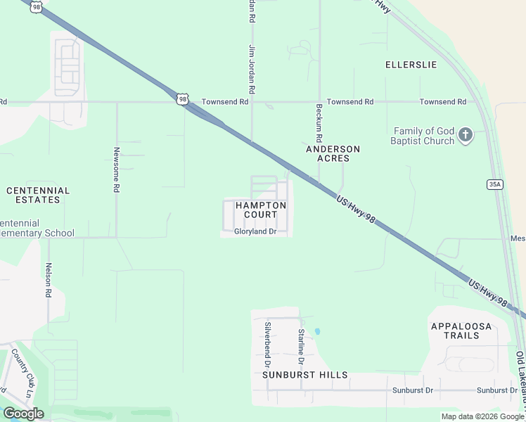 map of restaurants, bars, coffee shops, grocery stores, and more near 10055 Collingwood Avenue in Dade City