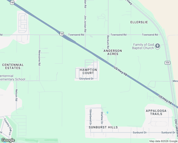 map of restaurants, bars, coffee shops, grocery stores, and more near 10055 Collingwood Avenue in Dade City