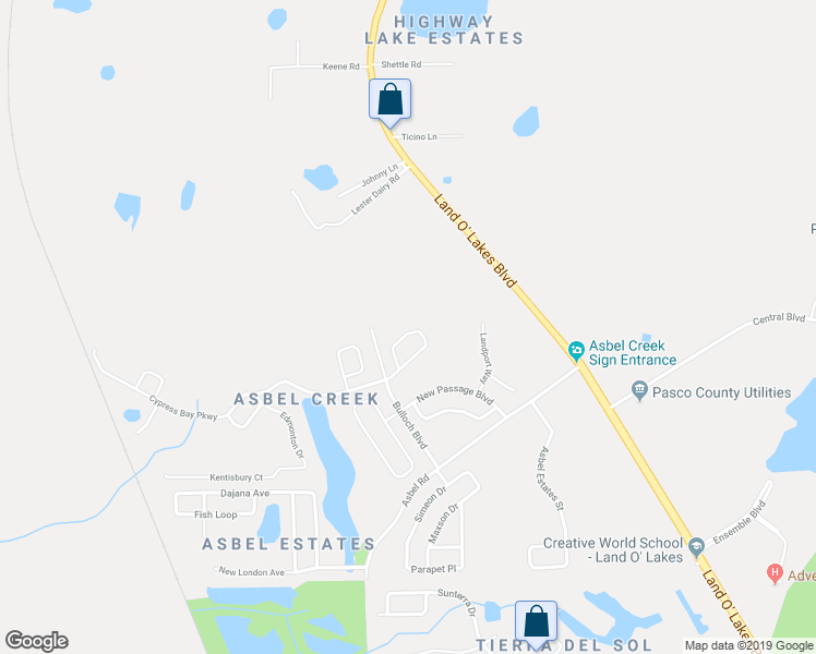 map of restaurants, bars, coffee shops, grocery stores, and more near 10138 Perthshire Circle in Land O' Lakes