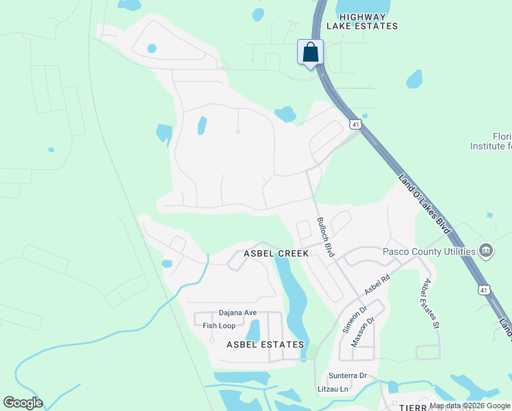 map of restaurants, bars, coffee shops, grocery stores, and more near 10142 Hawks Landing Drive in Land O' Lakes