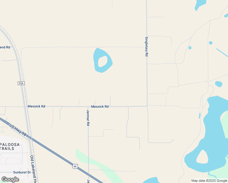 map of restaurants, bars, coffee shops, grocery stores, and more near 41205 Messick Road in Dade City