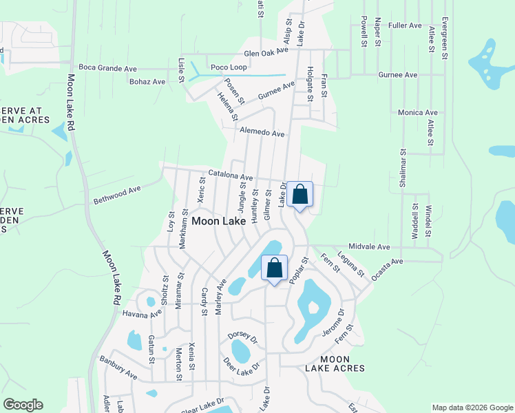 map of restaurants, bars, coffee shops, grocery stores, and more near 10124 Huntley Street in New Port Richey
