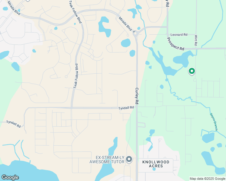 map of restaurants, bars, coffee shops, grocery stores, and more near 10092 Evanston Lane in Wesley Chapel