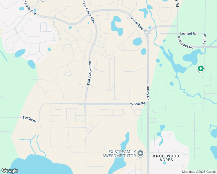 map of restaurants, bars, coffee shops, grocery stores, and more near 32249 Tyndall Road in Wesley Chapel