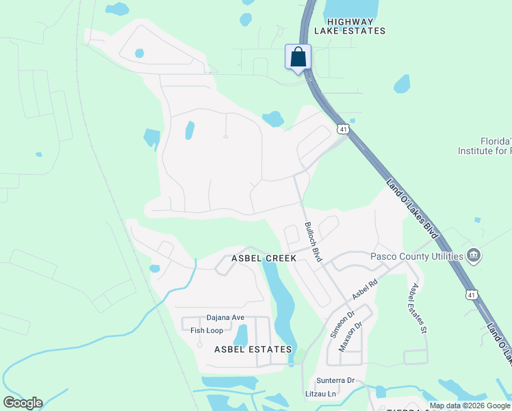 map of restaurants, bars, coffee shops, grocery stores, and more near 10142 Hawks Landing Drive in Land O' Lakes