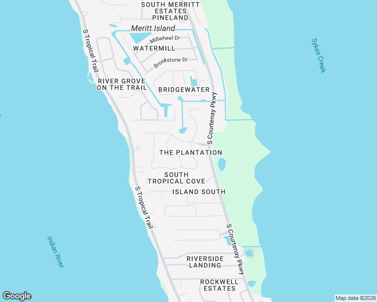map of restaurants, bars, coffee shops, grocery stores, and more near 3020 Southern Oaks Drive in Merritt Island