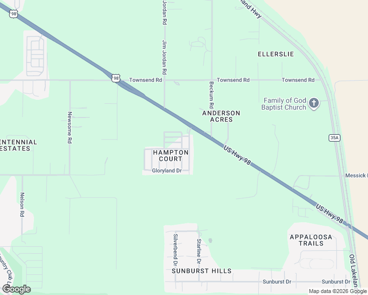 map of restaurants, bars, coffee shops, grocery stores, and more near 10125 Hamp Drive in Dade City