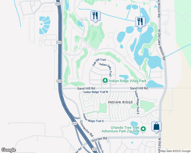 map of restaurants, bars, coffee shops, grocery stores, and more near 7828 Turkey Oak Lane in Kissimmee