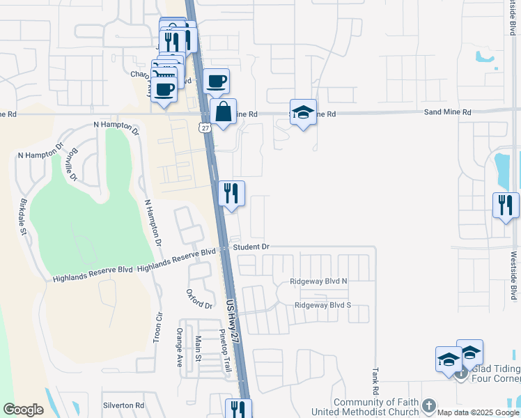 map of restaurants, bars, coffee shops, grocery stores, and more near 120 Trinity Ridge Circle in Davenport
