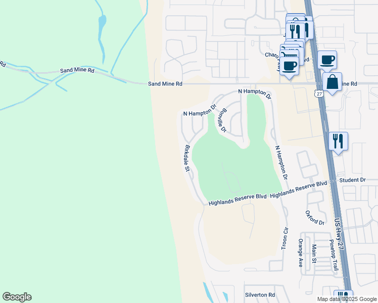 map of restaurants, bars, coffee shops, grocery stores, and more near 512 Birkdale Street in Davenport