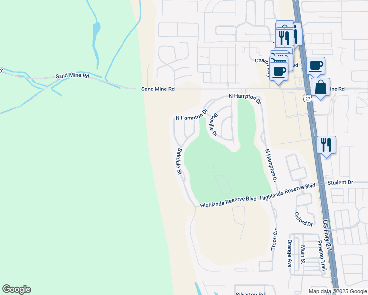 map of restaurants, bars, coffee shops, grocery stores, and more near 512 Birkdale Street in Davenport
