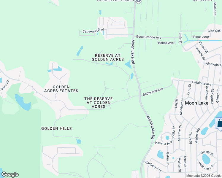map of restaurants, bars, coffee shops, grocery stores, and more near 11607 Eastern Star Court in New Port Richey
