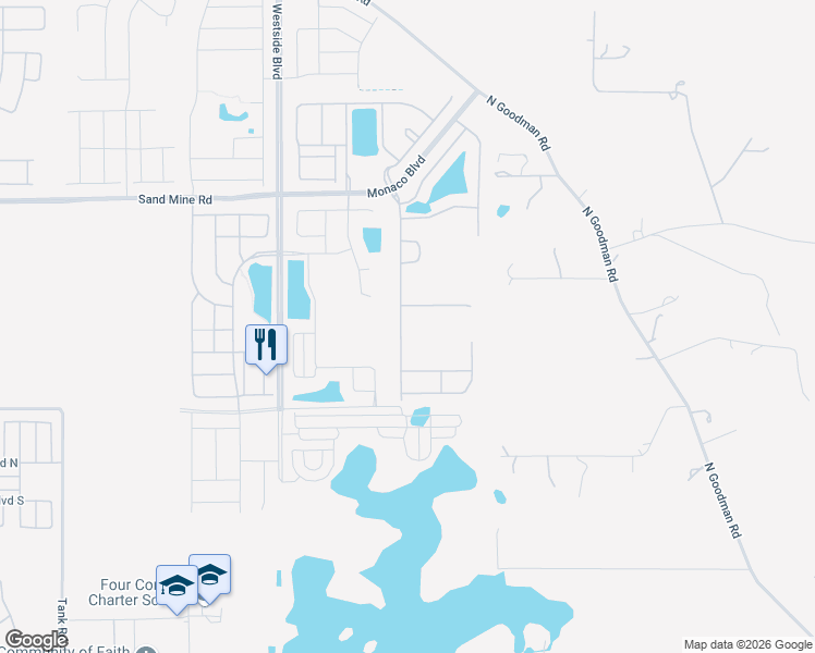 map of restaurants, bars, coffee shops, grocery stores, and more near 1675 Lima Avenue in Kissimmee