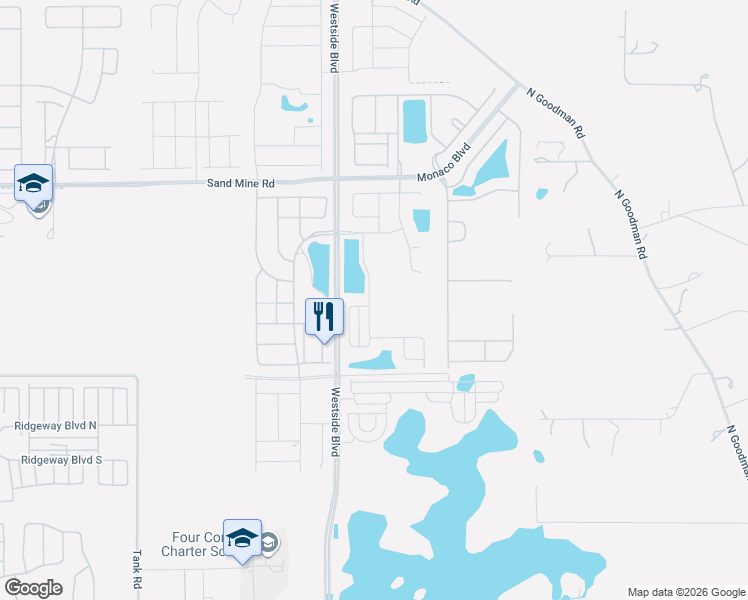 map of restaurants, bars, coffee shops, grocery stores, and more near Armadillo Avenue in Kissimmee