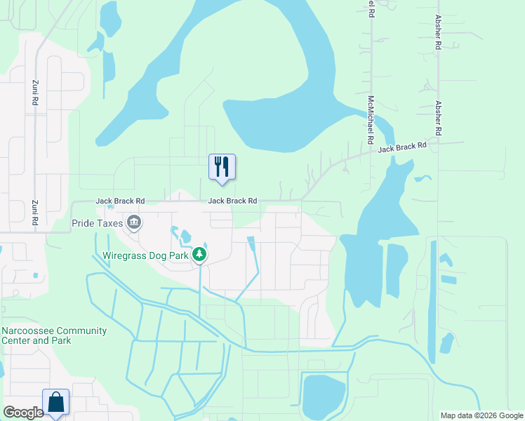 map of restaurants, bars, coffee shops, grocery stores, and more near 5775 Jack Brack Road in St. Cloud