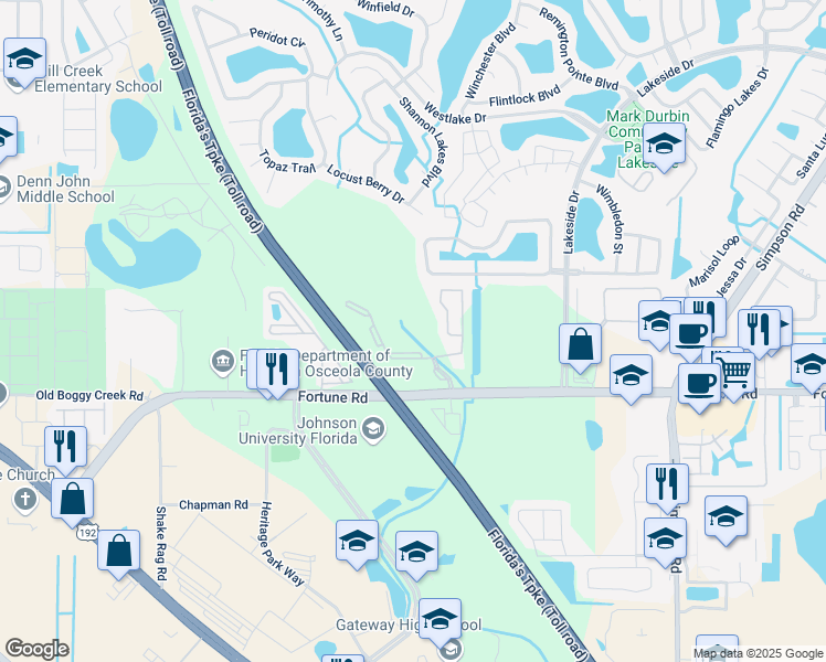 map of restaurants, bars, coffee shops, grocery stores, and more near 2011 Grande Court in Kissimmee