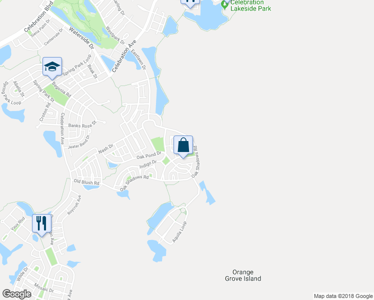 map of restaurants, bars, coffee shops, grocery stores, and more near 807 Deer Woods Road in Kissimmee