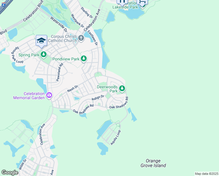 map of restaurants, bars, coffee shops, grocery stores, and more near 826 Morning Glory Lane in Kissimmee