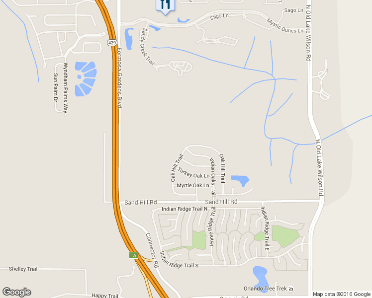 map of restaurants, bars, coffee shops, grocery stores, and more near 1660 The Oaks Boulevard in Kissimmee