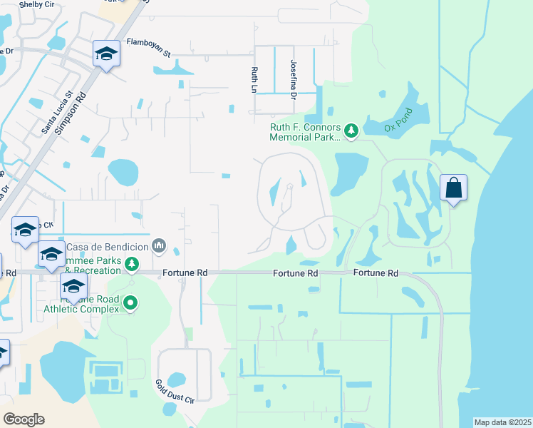 map of restaurants, bars, coffee shops, grocery stores, and more near 2736 Kissimmee Bay Circle in Kissimmee