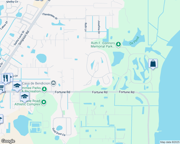 map of restaurants, bars, coffee shops, grocery stores, and more near 2736 Kissimmee Bay Circle in Kissimmee