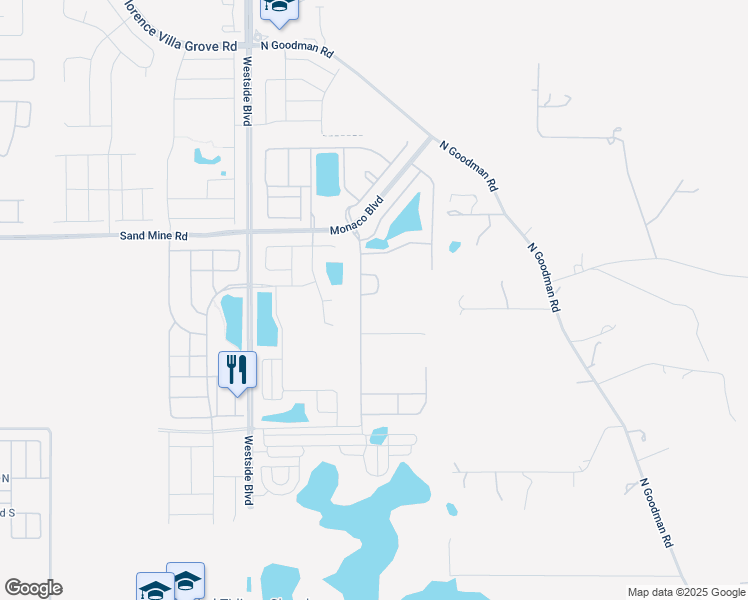 map of restaurants, bars, coffee shops, grocery stores, and more near 8871 Qin Loop in Kissimmee