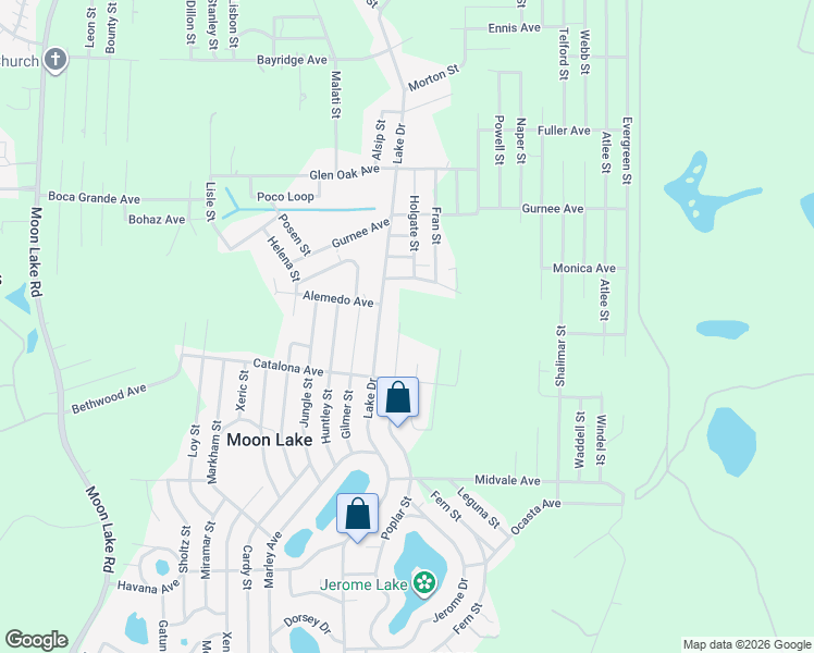 map of restaurants, bars, coffee shops, grocery stores, and more near 10336 Poplar Street in New Port Richey