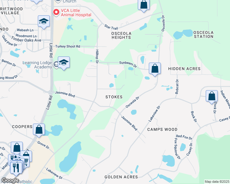 map of restaurants, bars, coffee shops, grocery stores, and more near 10350 Nina Court in New Port Richey