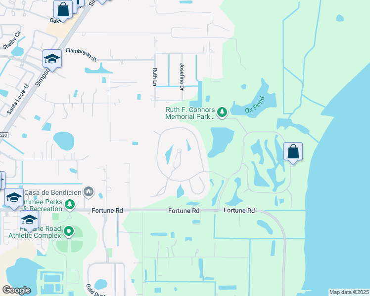 map of restaurants, bars, coffee shops, grocery stores, and more near 1751 Saint Tropez Court in Kissimmee