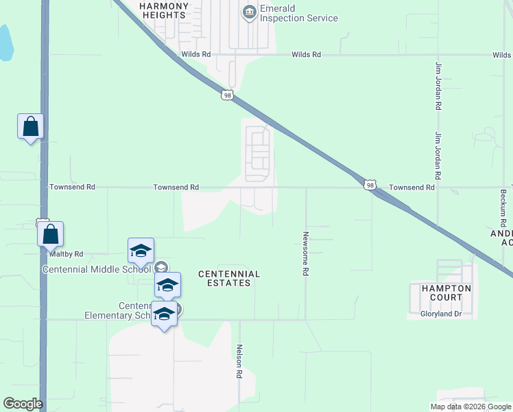 map of restaurants, bars, coffee shops, grocery stores, and more near 10444 Candy Lane in Dade City